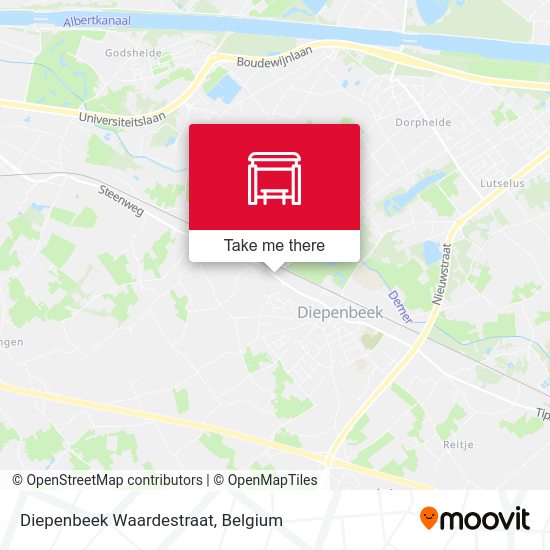 Diepenbeek Waardestraat map