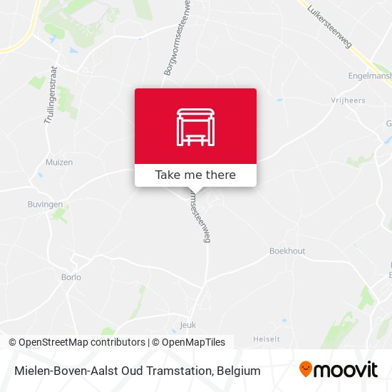 Mielen-Boven-Aalst Oud Tramstation map