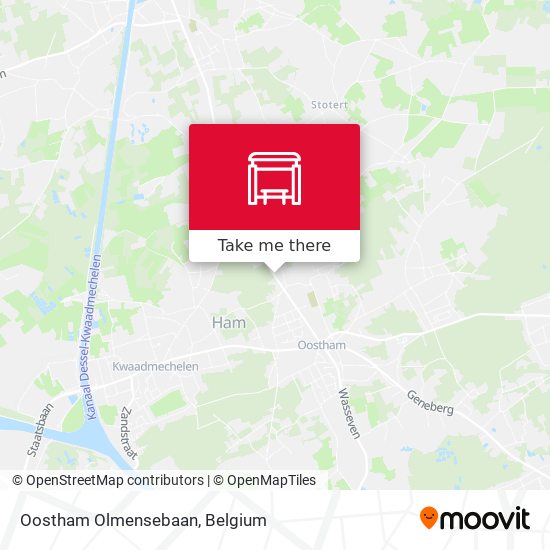 Oostham Olmensebaan map