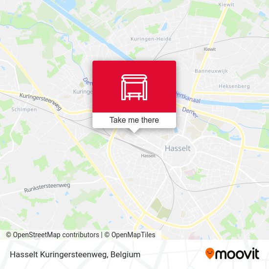Hasselt Kuringersteenweg map