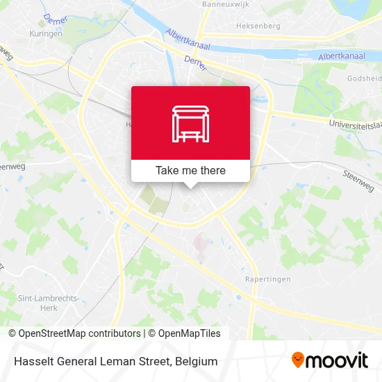 Hasselt General Leman Street map