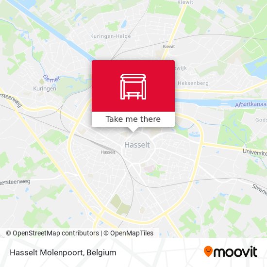 Hasselt Molenpoort map