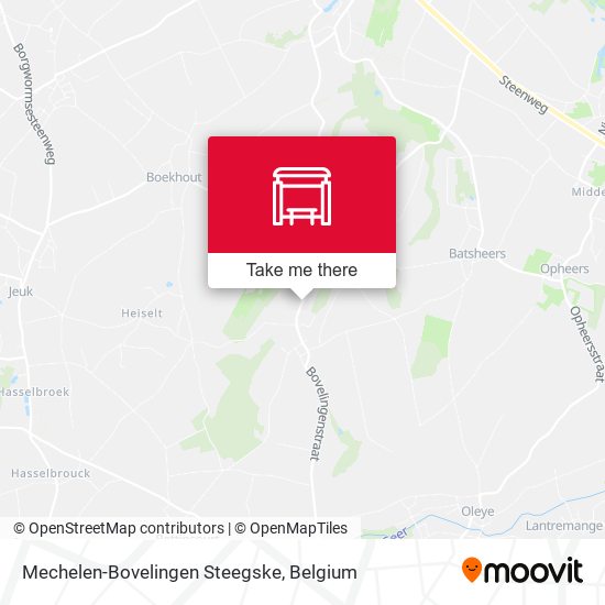 Mechelen-Bovelingen Steegske map