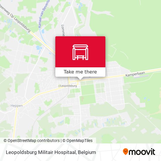 Leopoldsburg Militair Hospitaal map