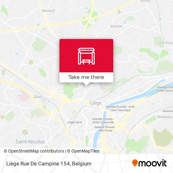 Liège Rue De Campine 154 plan