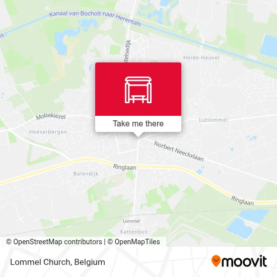 Lommel Church map