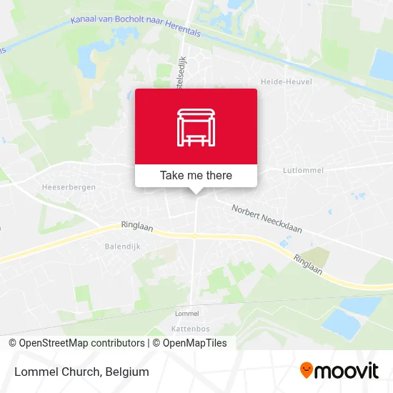 Lommel Church map