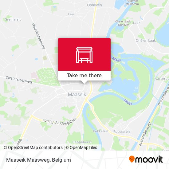 Maaseik Maasweg map