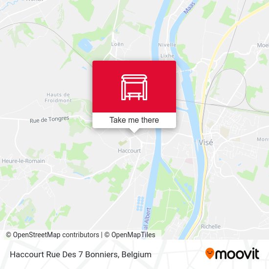 Haccourt Rue Des 7 Bonniers map