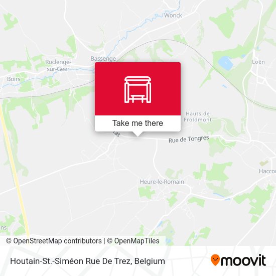 Houtain-St.-Siméon Rue De Trez map