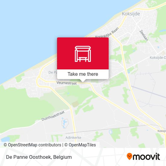 De Panne Oosthoek map