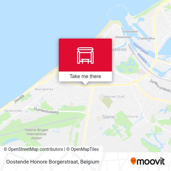Oostende Honore Borgerstraat map