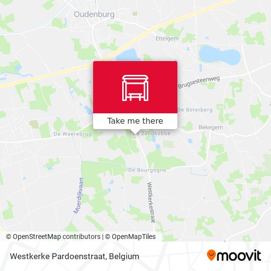 Westkerke Pardoenstraat map