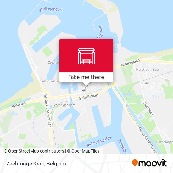 Zeebrugge Kerk map