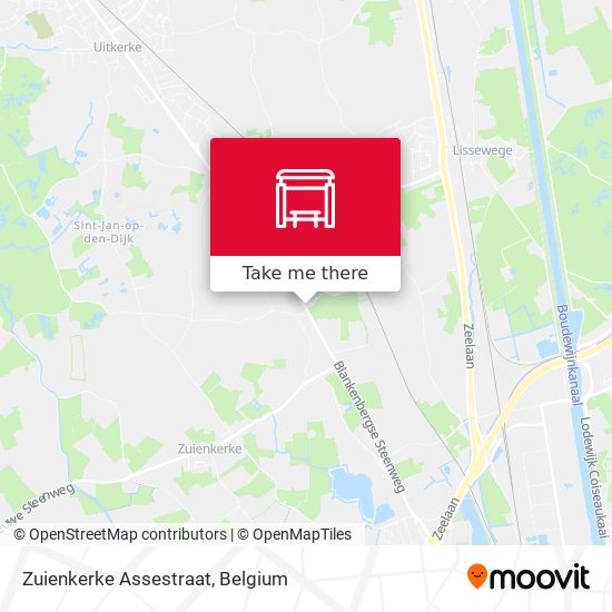 Zuienkerke Assestraat map