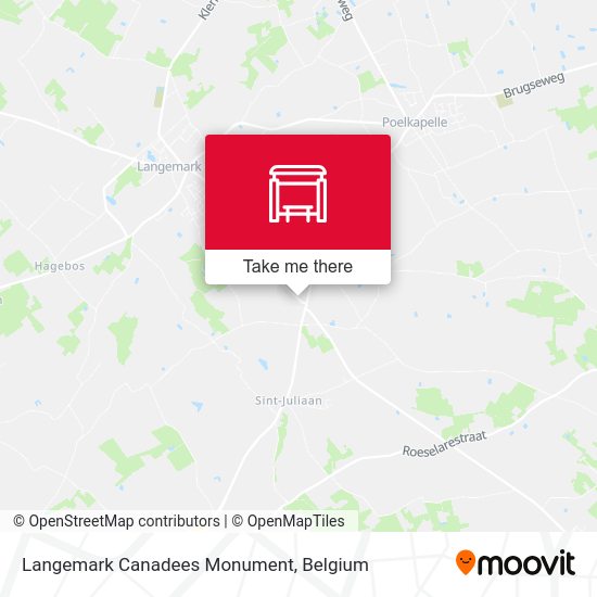Langemark Canadees Monument map