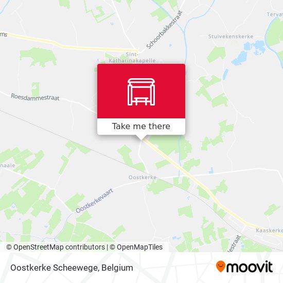 Oostkerke Scheewege map