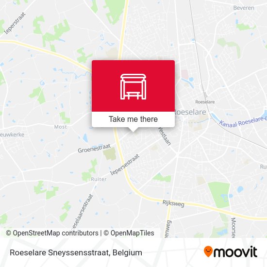 Roeselare Sneyssensstraat map