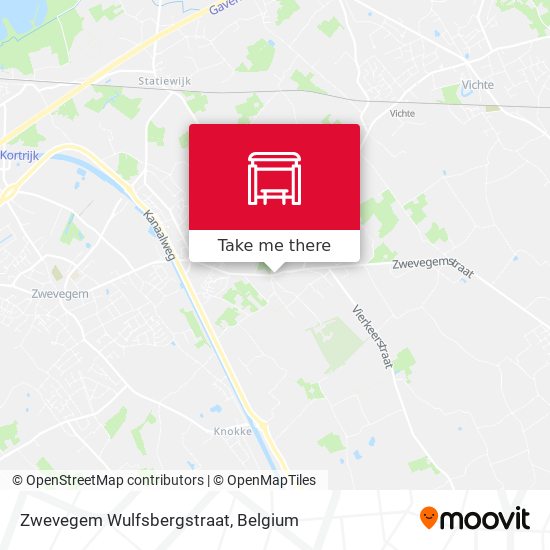 Zwevegem Wulfsbergstraat map