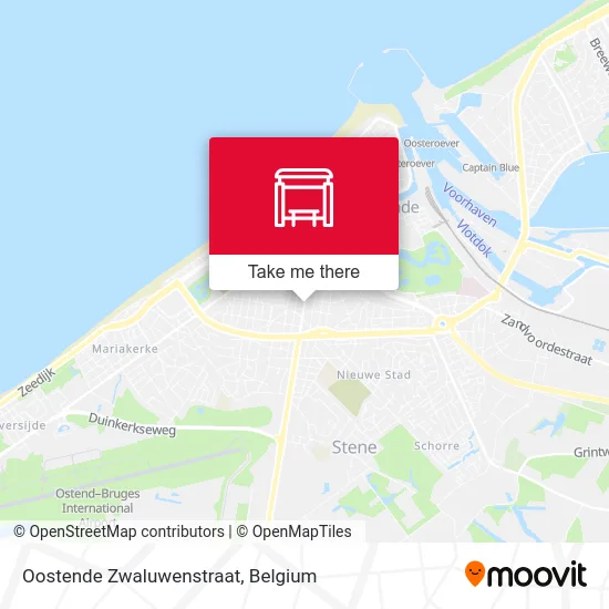 Oostende Zwaluwenstraat map