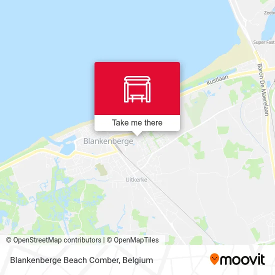Blankenberge Beach Comber map