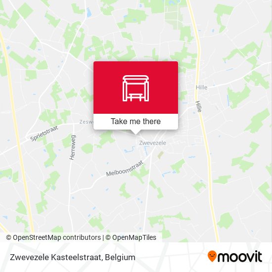 Zwevezele Kasteelstraat map