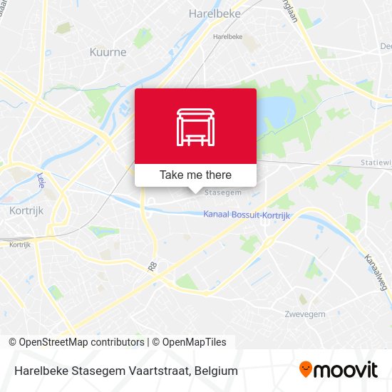 Harelbeke Stasegem Vaartstraat map