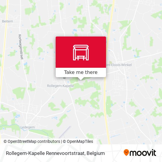 Rollegem-Kapelle Rennevoortstraat map
