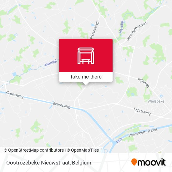 Oostrozebeke Nieuwstraat map