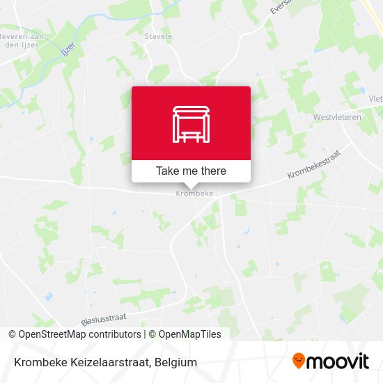 Krombeke Keizelaarstraat map