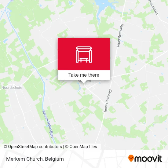 Merkem Church map