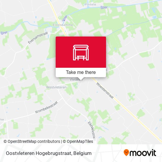 Oostvleteren Hogebrugstraat map