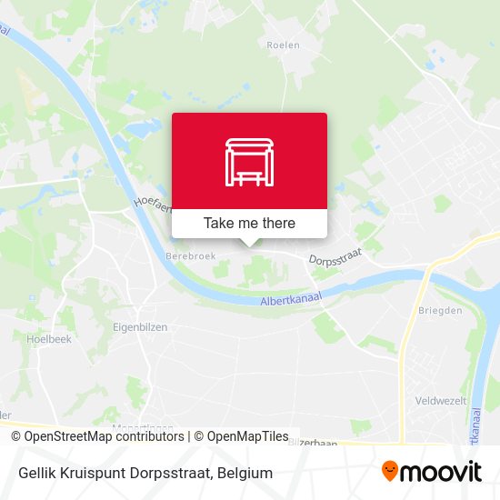 Gellik Kruispunt Dorpsstraat map