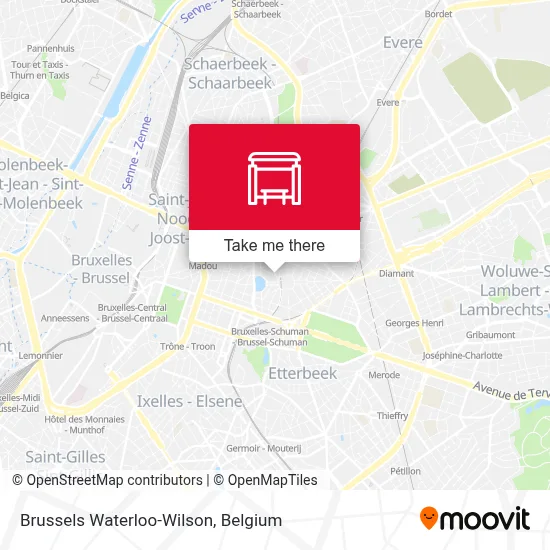 Brussels Waterloo-Wilson map