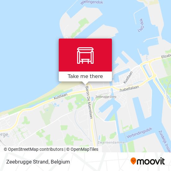 Zeebrugge Strand map