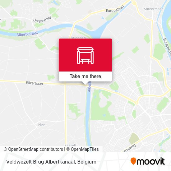 Veldwezelt Brug Albertkanaal map