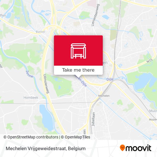Mechelen Vrijgeweidestraat map