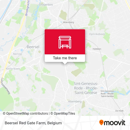 Beersel Red Gate Farm map