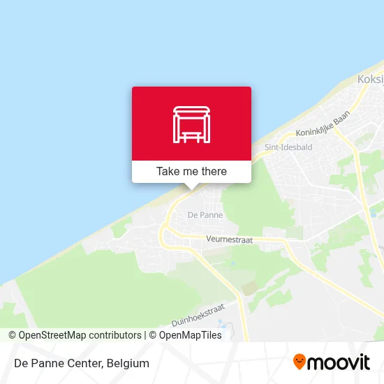 De Panne Center map