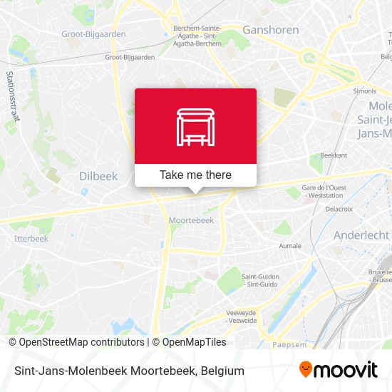 Sint-Jans-Molenbeek Moortebeek map