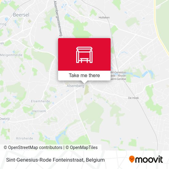 Sint-Genesius-Rode Fonteinstraat map