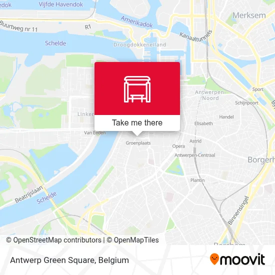 Antwerp Green Square map
