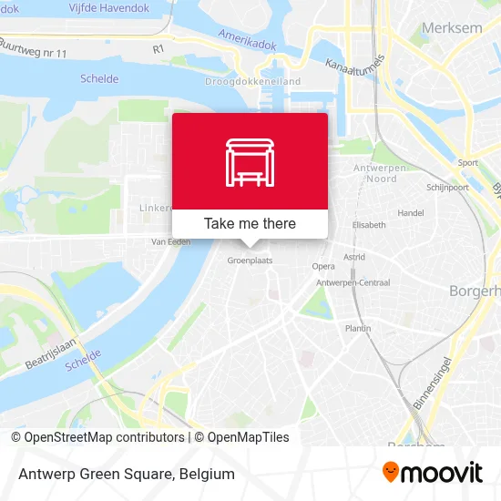 Antwerp Green Square map