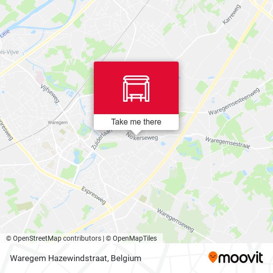 Waregem Hazewindstraat map