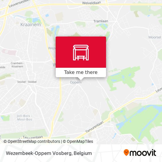 Wezembeek-Oppem Vosberg map