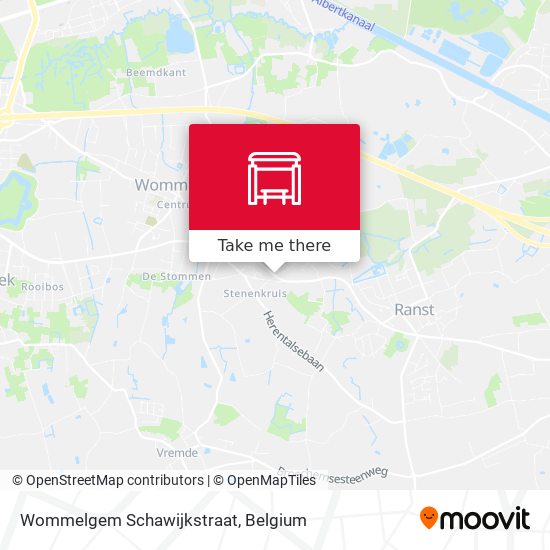 Wommelgem Schawijkstraat map