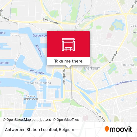 Antwerpen Station Luchtbal map