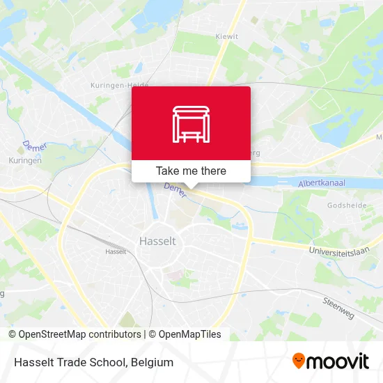 Hasselt Trade School map