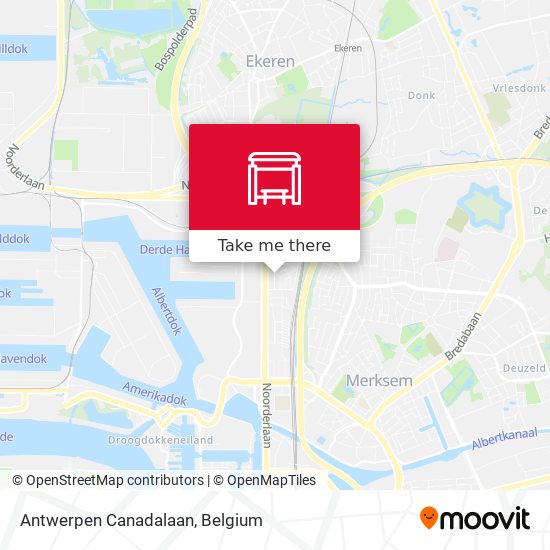 Antwerpen Canadalaan map
