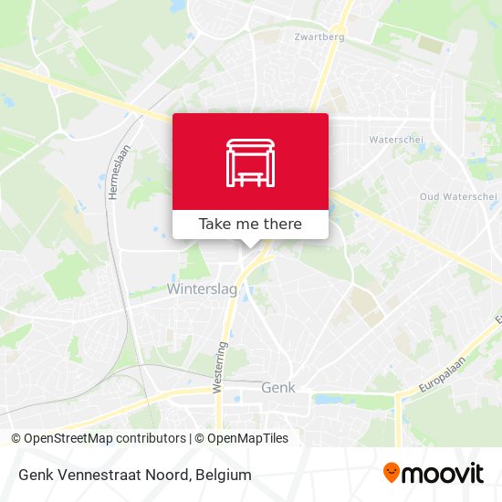 Genk Vennestraat Noord map